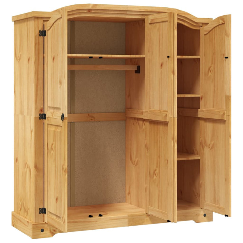 Wardrobe Mexican Pine Corona Range 3 Doors Payday Deals