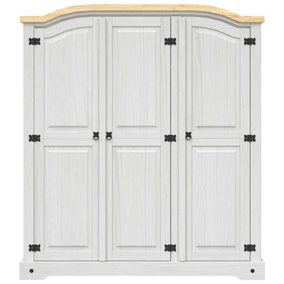 Wardrobe Mexican Pine Corona Range 3 Doors White Payday Deals