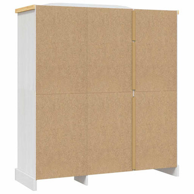 Wardrobe Mexican Pine Corona Range 3 Doors White Payday Deals