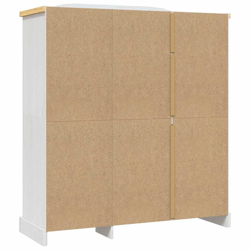 Wardrobe Mexican Pine Corona Range 3 Doors White Payday Deals