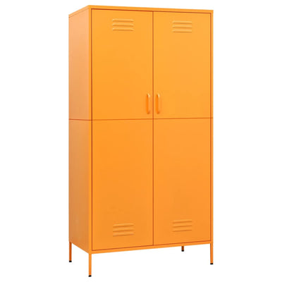 Wardrobe Mustard Yellow 90x50x180 cm Steel Payday Deals