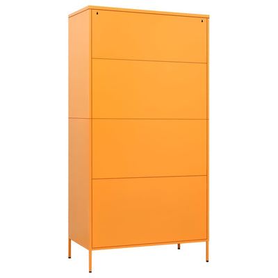Wardrobe Mustard Yellow 90x50x180 cm Steel Payday Deals