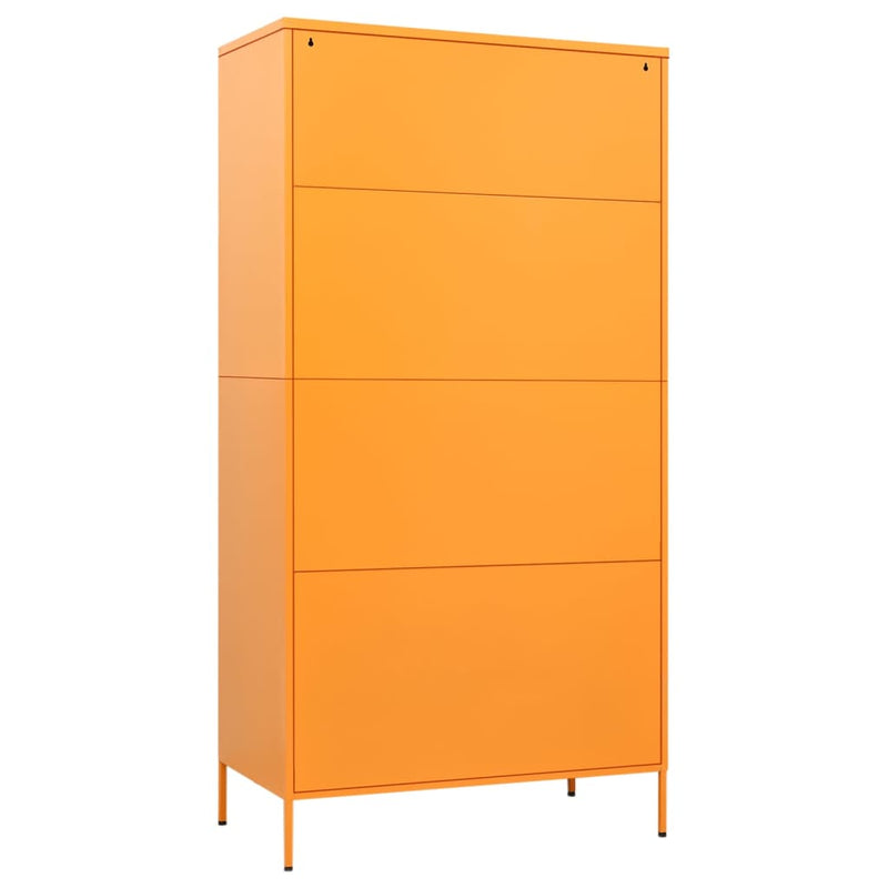 Wardrobe Mustard Yellow 90x50x180 cm Steel Payday Deals
