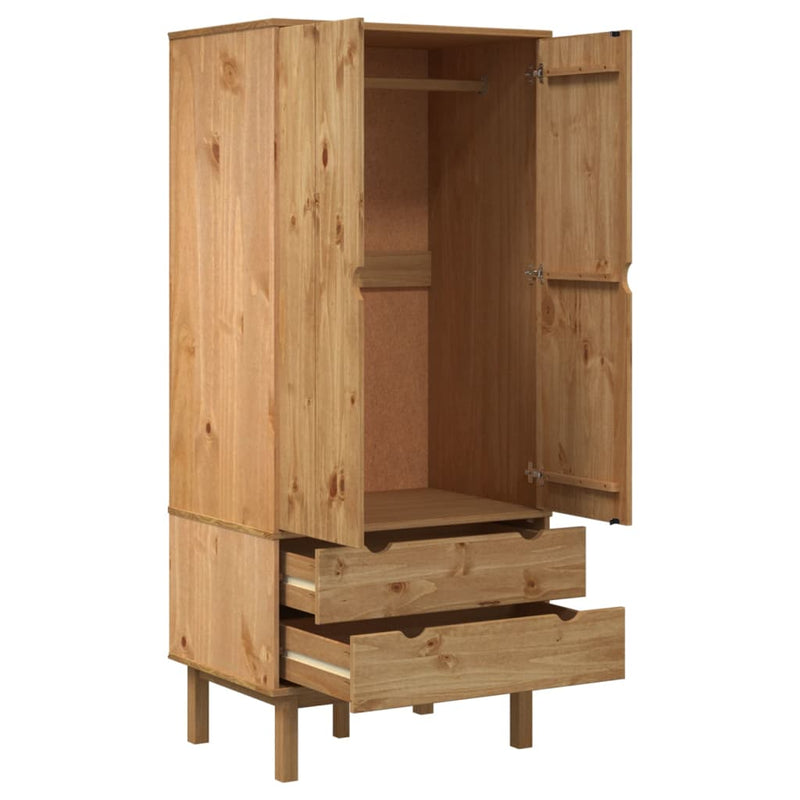 Wardrobe OTTA 76.5x53x172 cm Solid Wood Pine Payday Deals