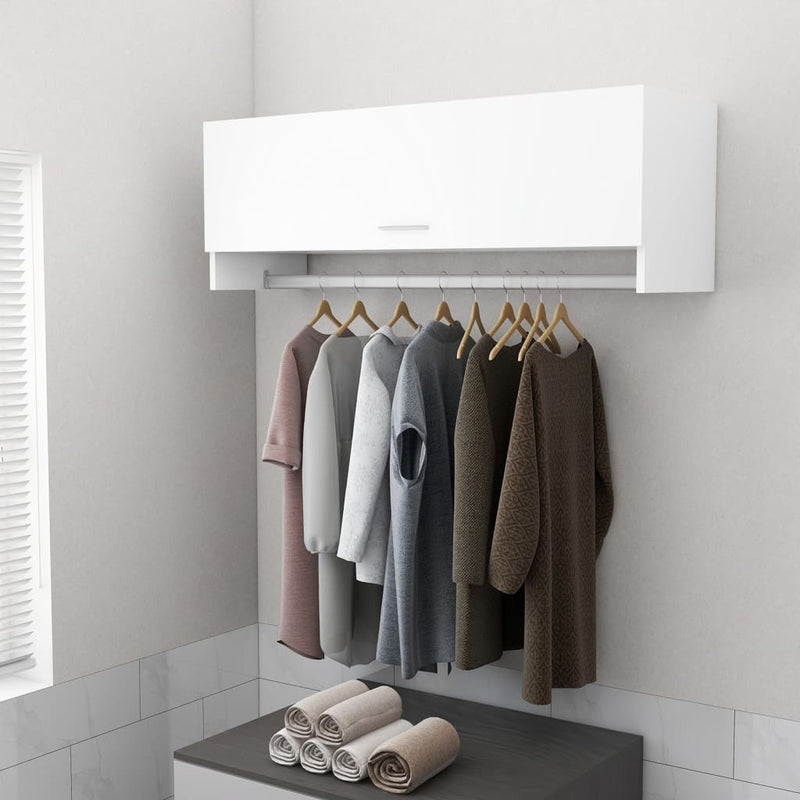 Wardrobe White 100x32.5x35 cm Engineered Wood Payday Deals