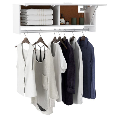 Wardrobe White 100x32.5x35 cm Engineered Wood Payday Deals
