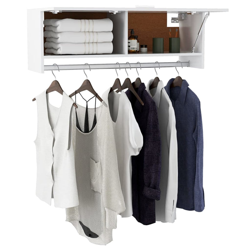 Wardrobe White 100x32.5x35 cm Engineered Wood Payday Deals