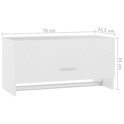 Wardrobe White 70x32.5x35 cm Engineered Wood Payday Deals