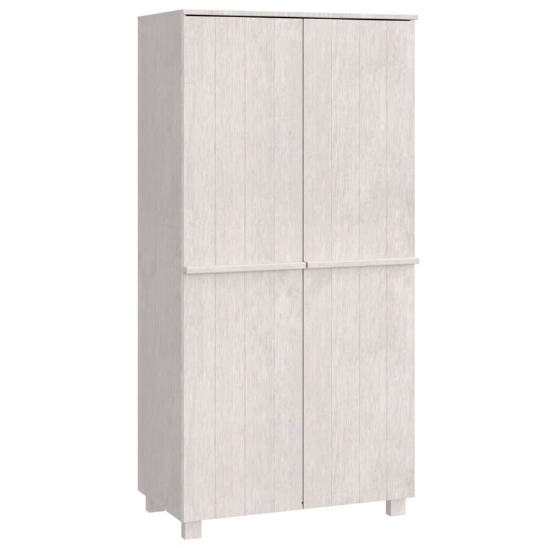 Wardrobe White 89x50x180 cm Solid Wood Pine Payday Deals