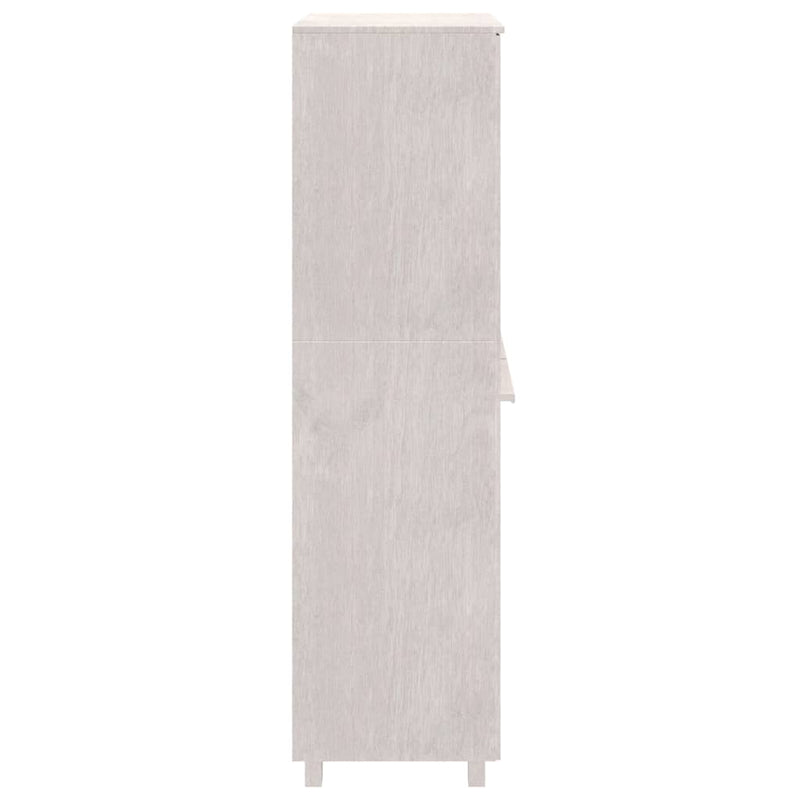 Wardrobe White 89x50x180 cm Solid Wood Pine Payday Deals