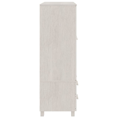 Wardrobe White 99x45x137 cm Solid Wood Pine Payday Deals