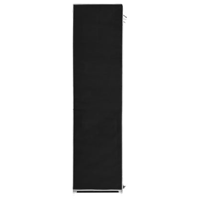 Wardrobe with Compartments and Rods Black 150x45x175 cm Fabric Payday Deals