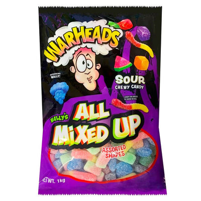 Warheads All Mixed Up Sour Candy Lollies Sweets Bulk Pack 1kg Payday Deals