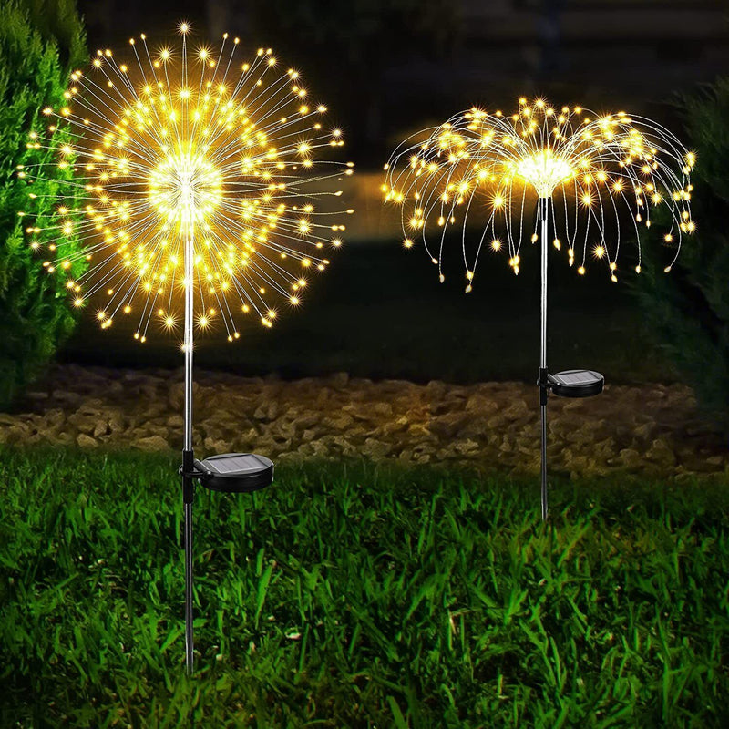 Warm White Fireworks 150 LED Fairy String Lights Starburst Solar Xmas Garden Night Lamp Hot NEW Payday Deals