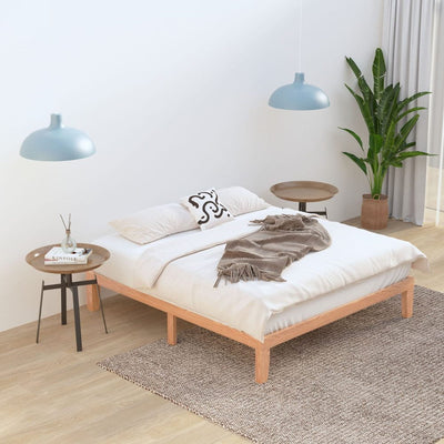 Warm Wooden Natural Bed Base Frame &#8211; King Single Payday Deals