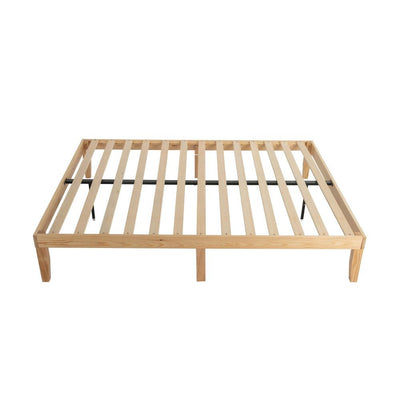 Warm Wooden Natural Bed Base Frame &#8211; King Single Payday Deals