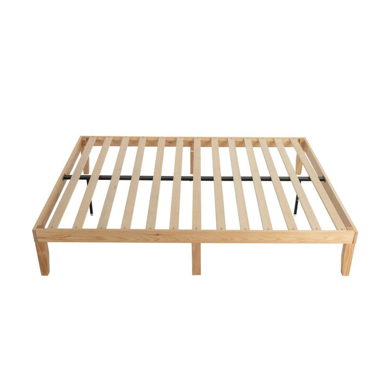 Warm Wooden Natural Bed Base Frame &