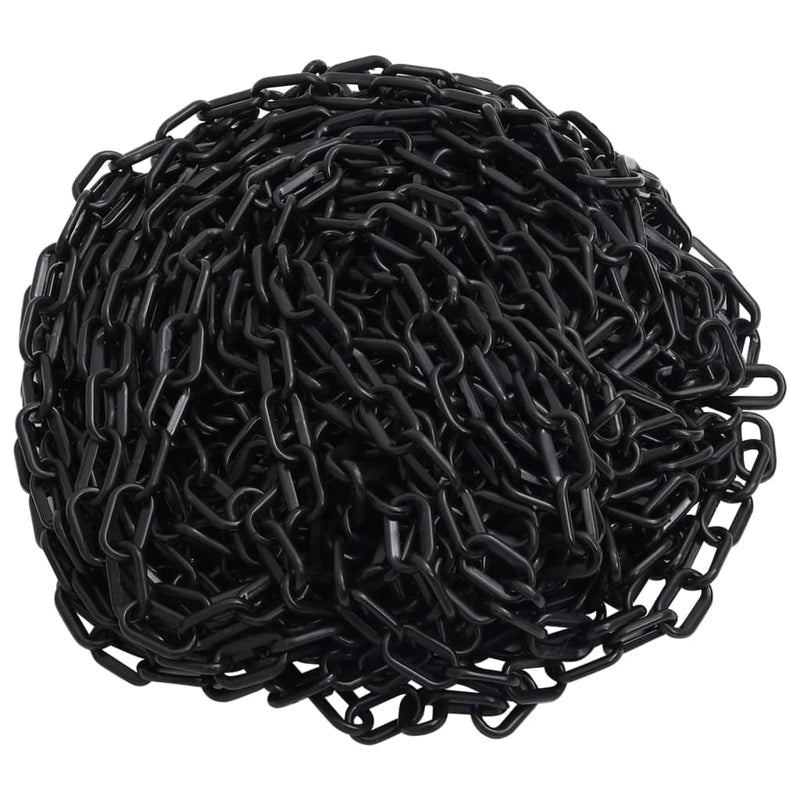Warning Chain Black 30 m Ø8 mm Plastic Payday Deals