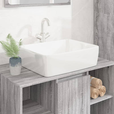 Wash Basin White 48x37x13 cm Ceramic Rectangle Payday Deals