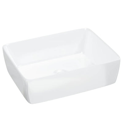 Wash Basin White 48x37x13 cm Ceramic Rectangle Payday Deals