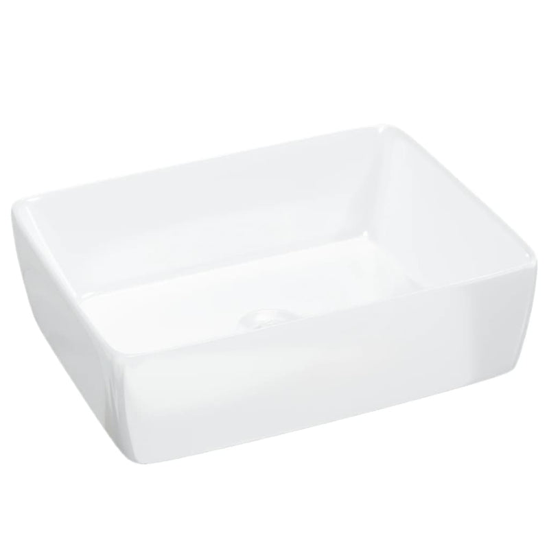 Wash Basin White 48x37x13 cm Ceramic Rectangle Payday Deals