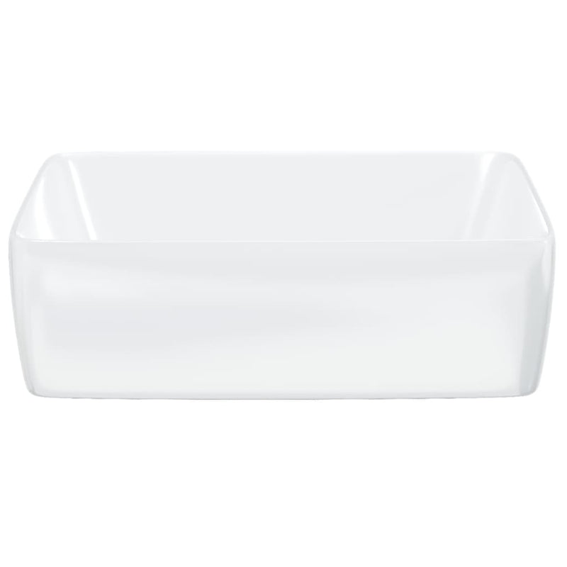 Wash Basin White 48x37x13 cm Ceramic Rectangle Payday Deals