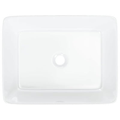 Wash Basin White 48x37x13 cm Ceramic Rectangle Payday Deals