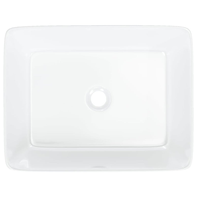 Wash Basin White 48x37x13 cm Ceramic Rectangle Payday Deals
