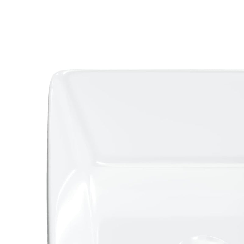 Wash Basin White 48x37x13 cm Ceramic Rectangle Payday Deals