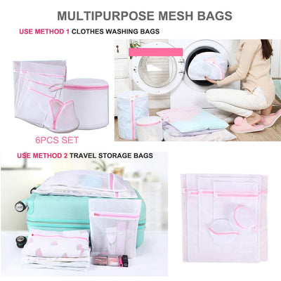 Washing Bag Pack Set Of 6 Laundry Bags Mesh Lingerie Delicate clothes Wash Bags Payday Deals