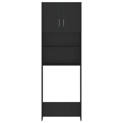 Washing Machine Cabinet Set Black Engineered Wood Payday Deals
