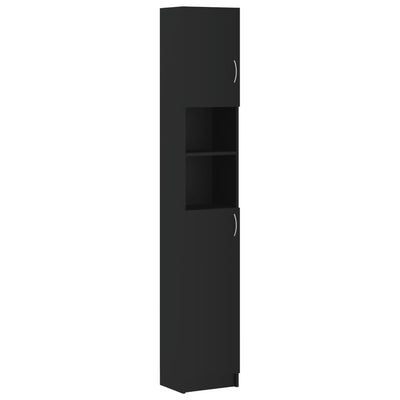 Washing Machine Cabinet Set Black Engineered Wood Payday Deals