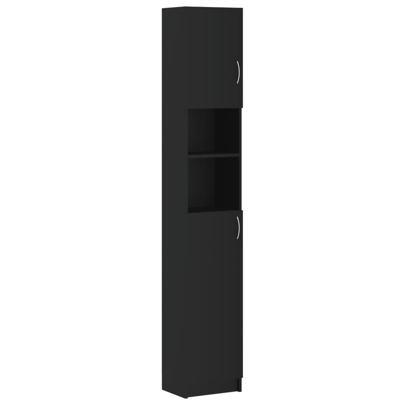 Washing Machine Cabinet Set Black Engineered Wood Payday Deals