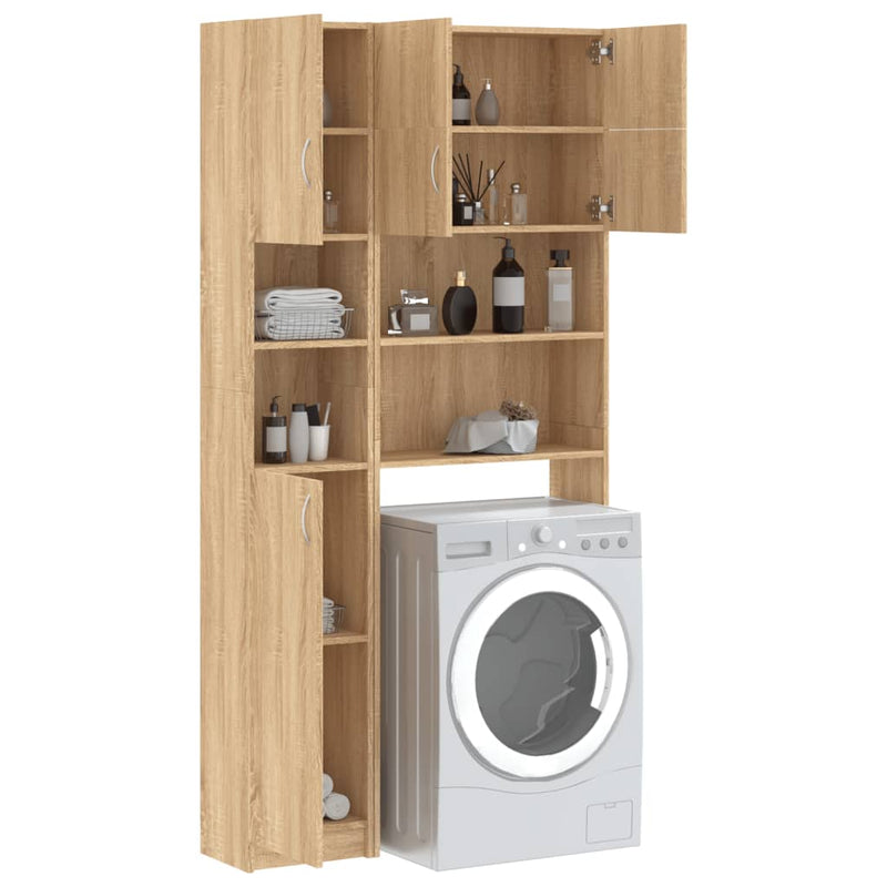 Washing Machine Cabinet Set Sonoma Oak Engineered Wood Payday Deals