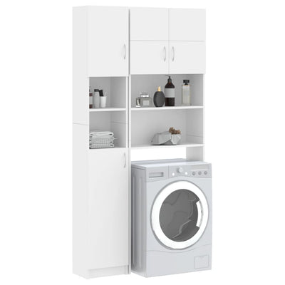 Washing Machine Cabinet Set White Engineered Wood Payday Deals