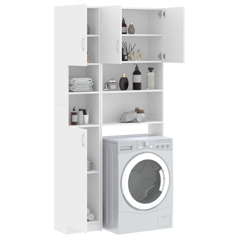 Washing Machine Cabinet Set White Engineered Wood Payday Deals