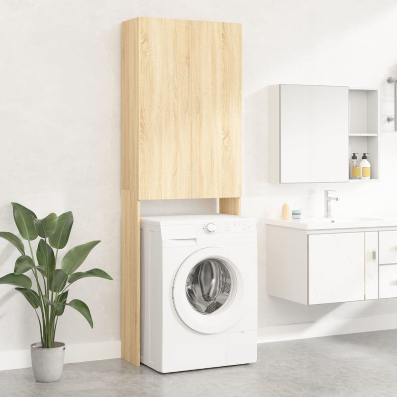 Washing Machine Cabinet Sonoma Oak 64x25.5x190 cm Payday Deals