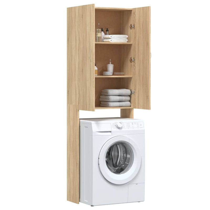 Washing Machine Cabinet Sonoma Oak 64x25.5x190 cm Payday Deals