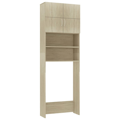 Washing Machine Cabinet Sonoma Oak 64x25.5x190 cm Engineered Wood Payday Deals