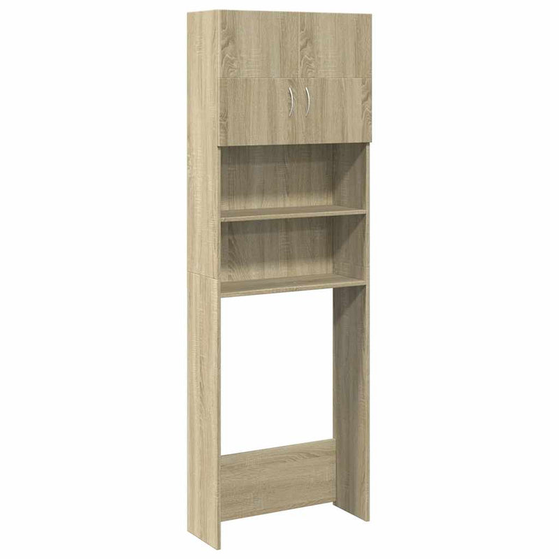 Washing Machine Cabinet Sonoma Oak 64x25.5x190 cm Engineered Wood Payday Deals