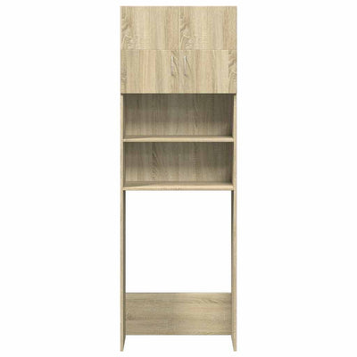 Washing Machine Cabinet Sonoma Oak 64x25.5x190 cm Engineered Wood Payday Deals