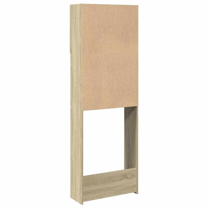 Washing Machine Cabinet Sonoma Oak 64x25.5x190 cm Engineered Wood Payday Deals