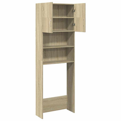 Washing Machine Cabinet Sonoma Oak 64x25.5x190 cm Engineered Wood Payday Deals