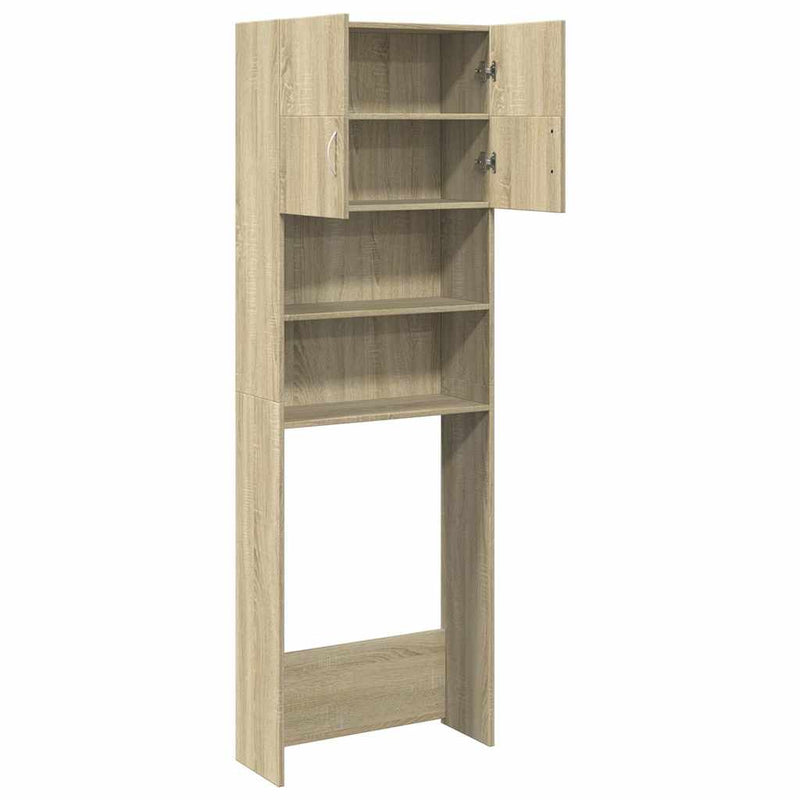 Washing Machine Cabinet Sonoma Oak 64x25.5x190 cm Engineered Wood Payday Deals