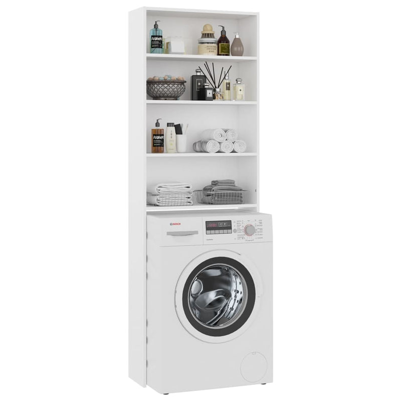 Washing Machine Cabinet White 64x24x190 cm Payday Deals