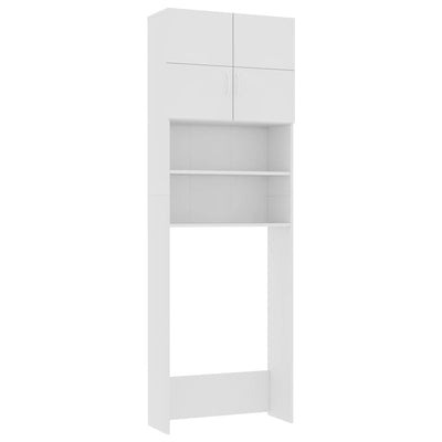 Washing Machine Cabinet White 64x25.5x190 cm Engineered Wood Payday Deals