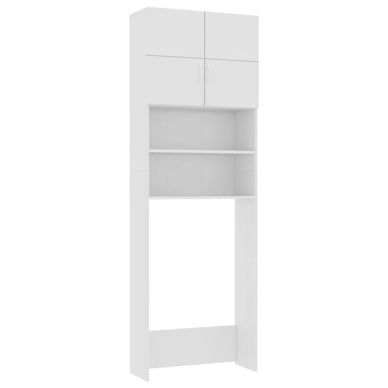 Washing Machine Cabinet White 64x25.5x190 cm Engineered Wood Payday Deals