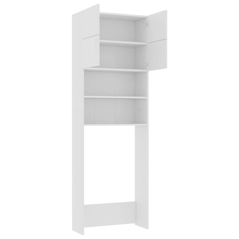 Washing Machine Cabinet White 64x25.5x190 cm Engineered Wood Payday Deals