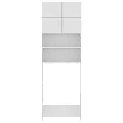 Washing Machine Cabinet White 64x25.5x190 cm Engineered Wood Payday Deals