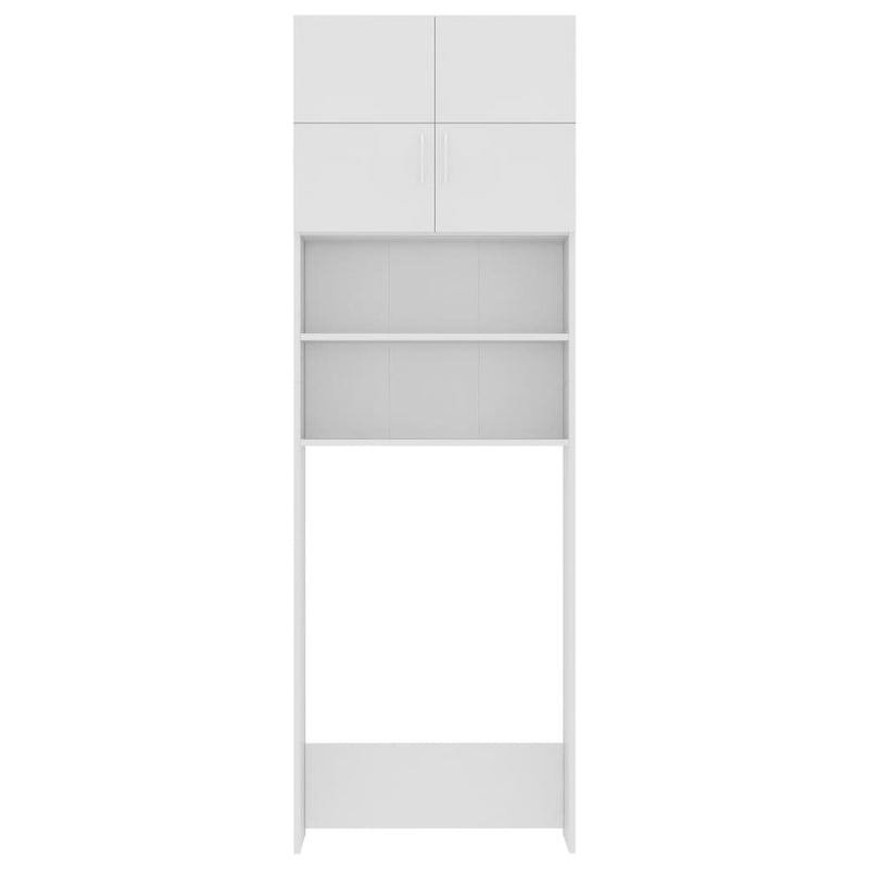 Washing Machine Cabinet White 64x25.5x190 cm Engineered Wood Payday Deals